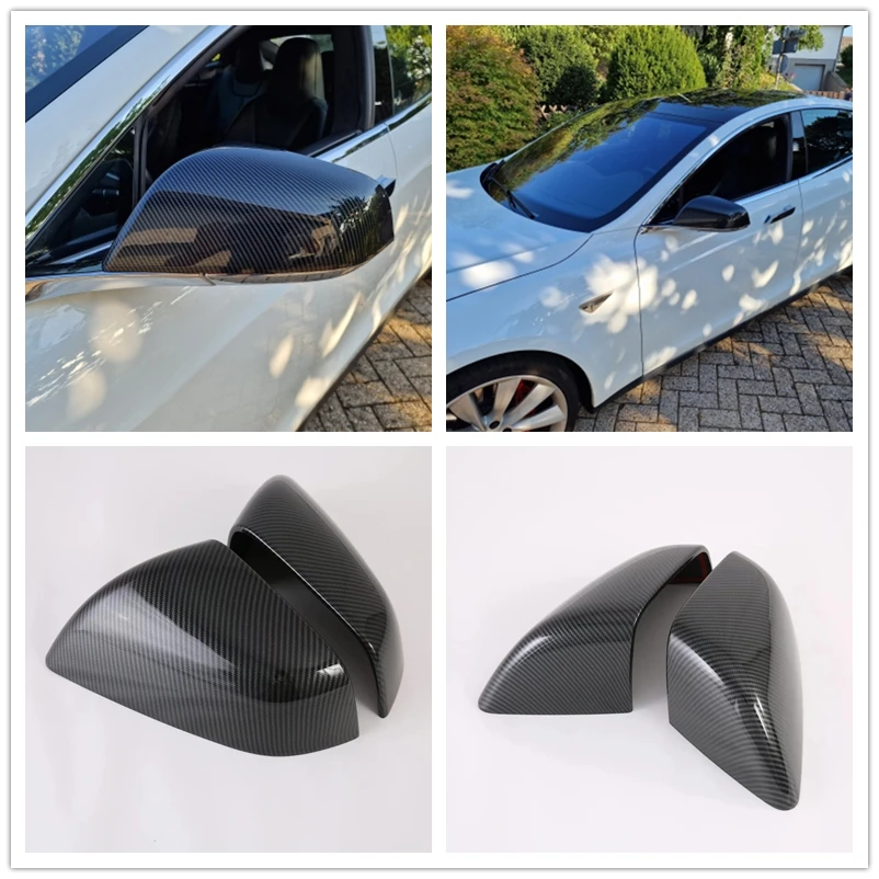 

ABS Chrome For Tesla Model X 2016 2017 2018 2019 2020 Side Door Rear View Mirror Cap Cover Trim Sticker Car Styling Accessories