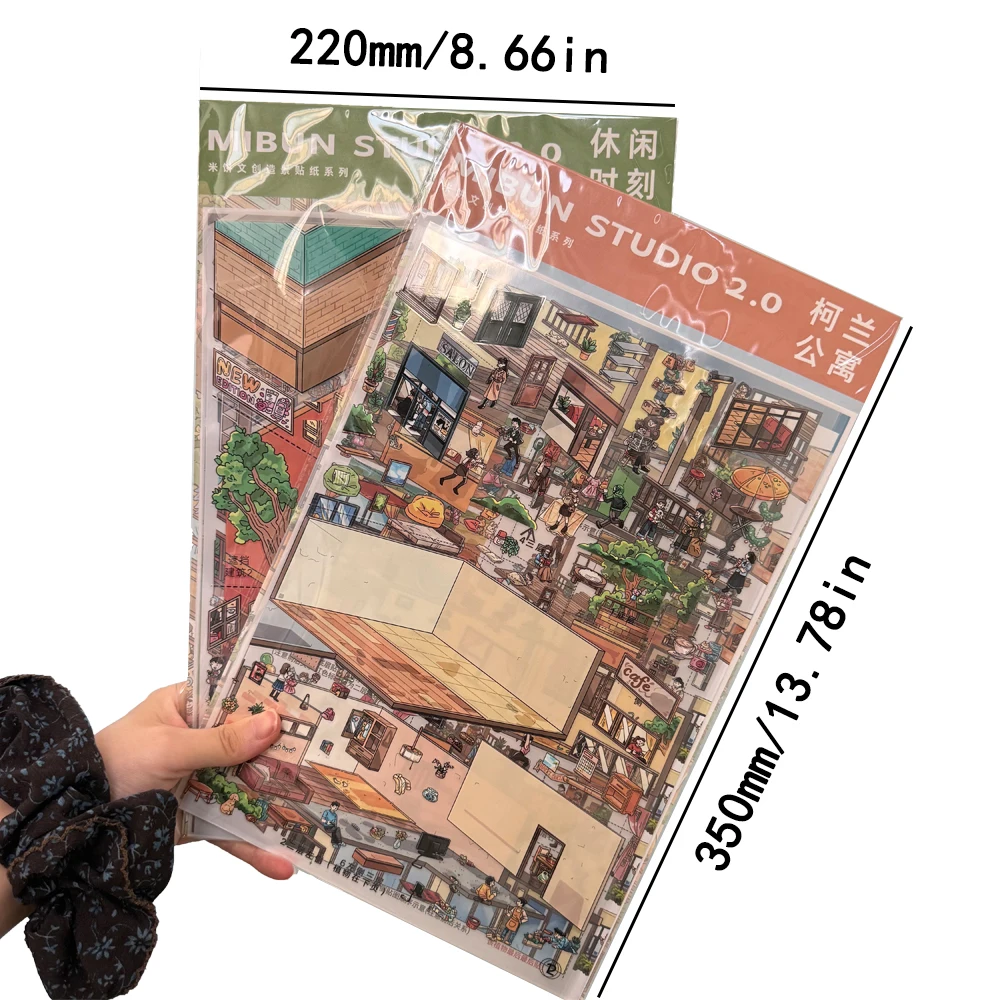 Kawaii Home Life 3D Scene Stickers Large Size DIY Landscape Stickers Scrapbook Stickers Photo Frame Deco Children gifts view 6