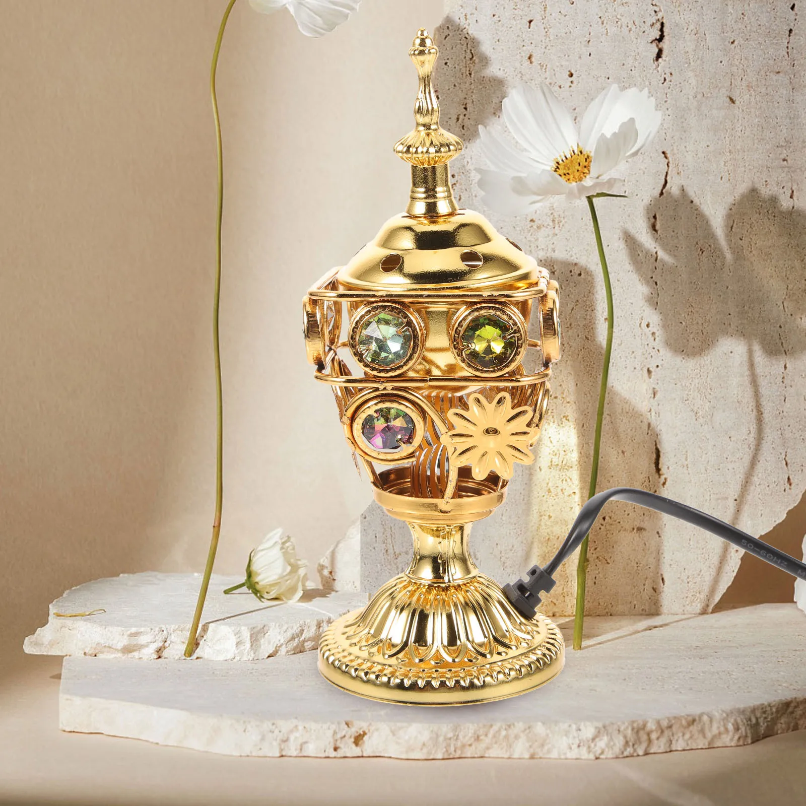 

Electric Incense Burner Vintage Retro Style Home Office Aroma Therapy Censer Eu Plug Electric Incense Burner Censer