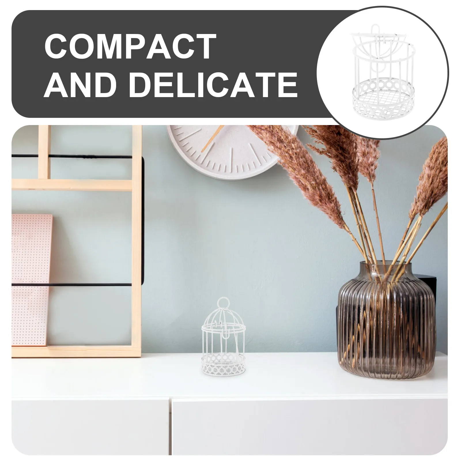 Mini Birdcage Candy Box Multifunctional Desktop Organizer For Jewelry Earrings Trinkets Storage Room Home Decor Table