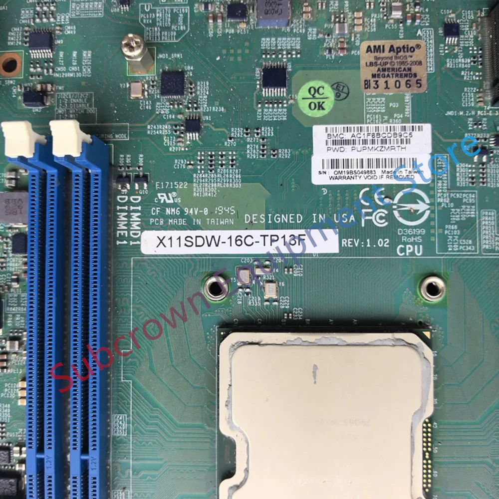 X11SDW-16C-TP13F Firewall motherboard Suitable for D-2183iT