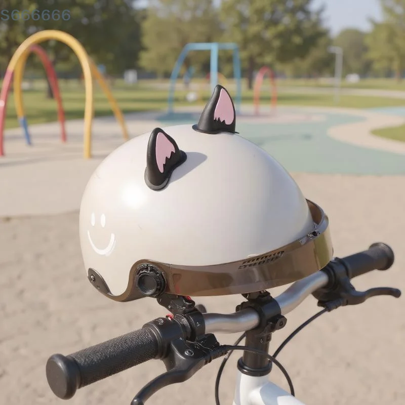 

Bicycle and Motorcycle Helmet Cat Ear Adhesive Decorations for Scootering, Skateboarding, and Cycling Fun.