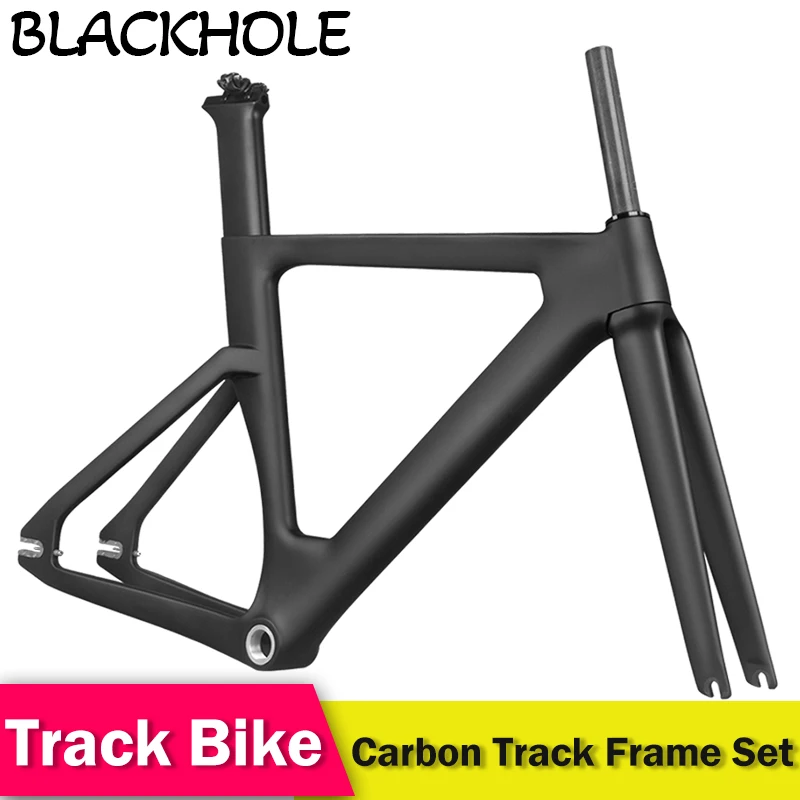 Full Carbon Track Bike Frame Set 700C Fixed Gear Carbon Fiber Frame+Fork+Seat Post Set No Brake Road Bicycle Carbon Track Frame