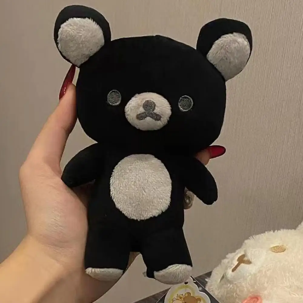 

10 см черная кожа Rilakkuma PP хлопок плюшевая кукла кулон пряжка для ключей украшение рюкзака мультяшная периферия день рождения праздничные подарки