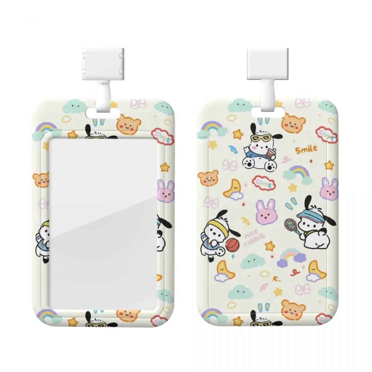 

Custom Anime Pochacco Credit Card Holders Neck Strap Lanyard ID Badge Card Holder For Hospitals Engineers Card Holder
