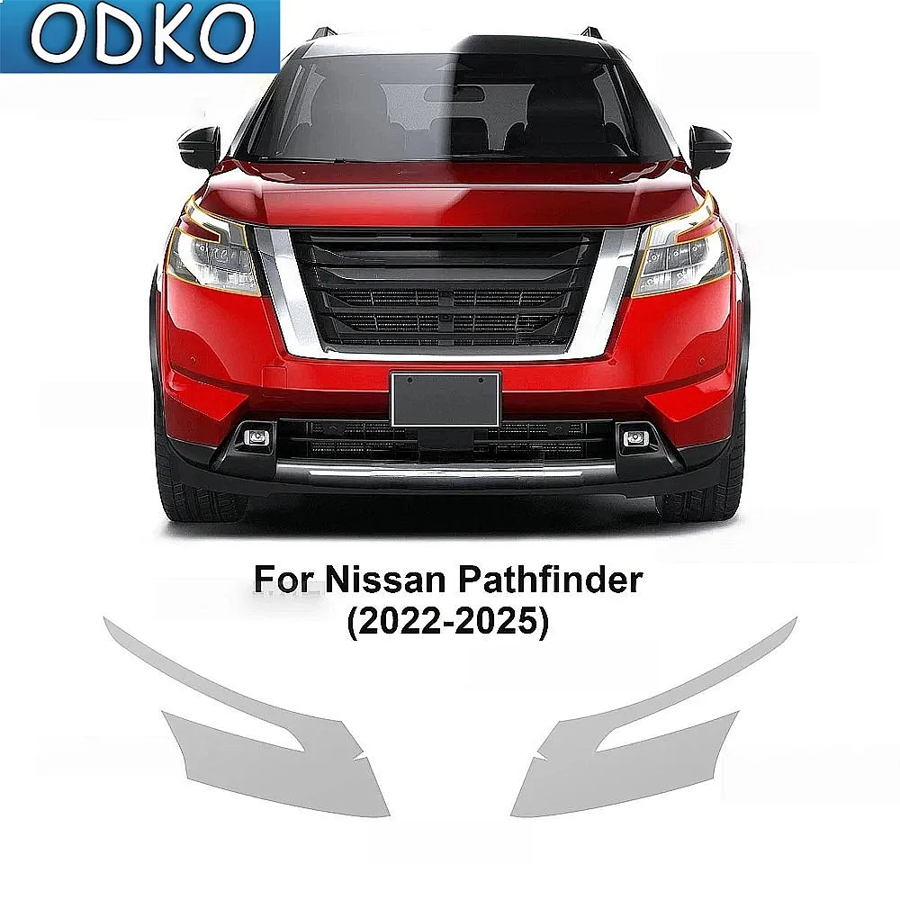 For Nissan Pathfinder 2022 2023 2024 2025 Car Headlight Rearview B C Pillars Protective Film Transparent Smoke Black TPU Sticker view 3