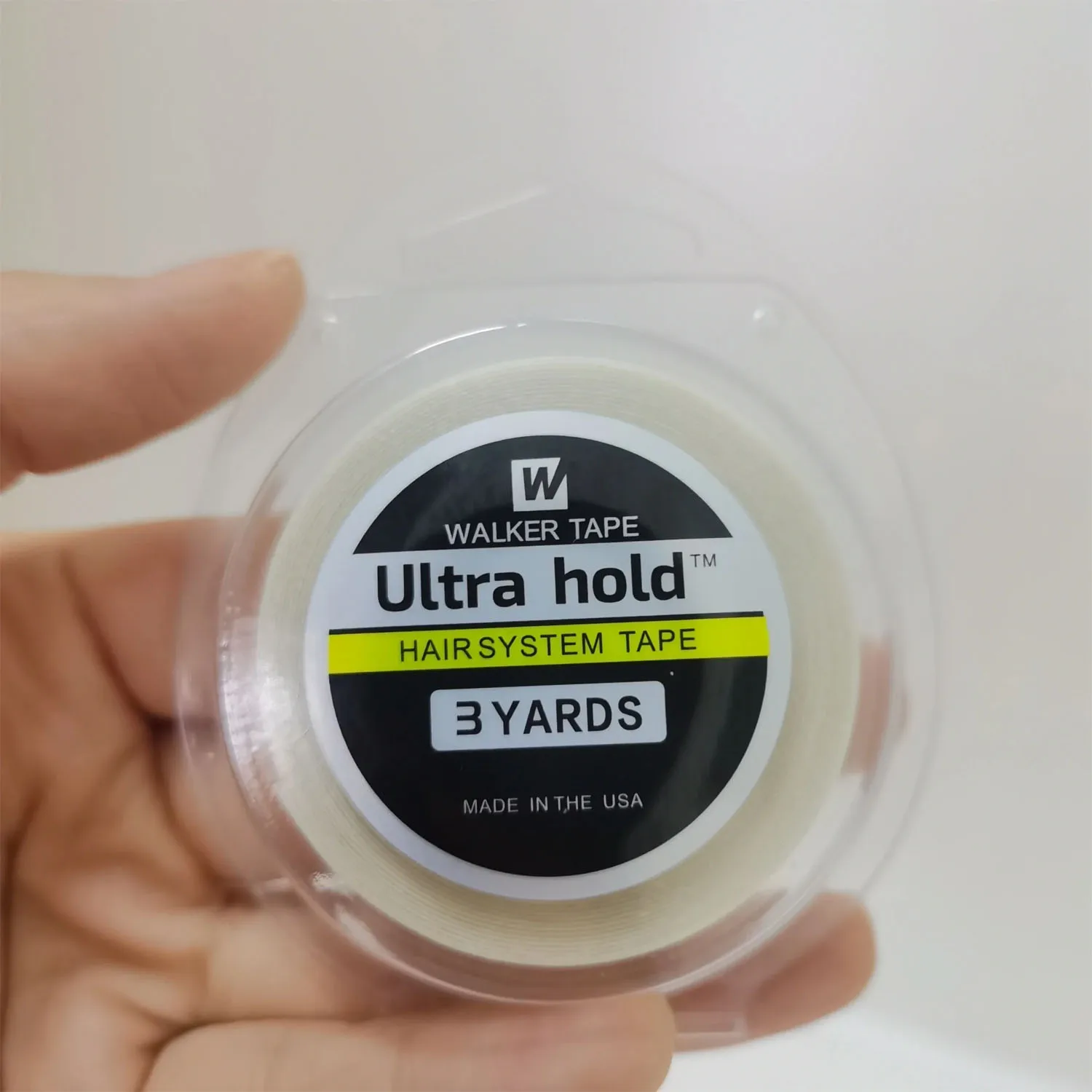 Fita de caminhada para perucas de renda, 3/12/36 jardas, branco, dupla face, cola para extensões de cabelo, fita de peruca, adesivos de instalação