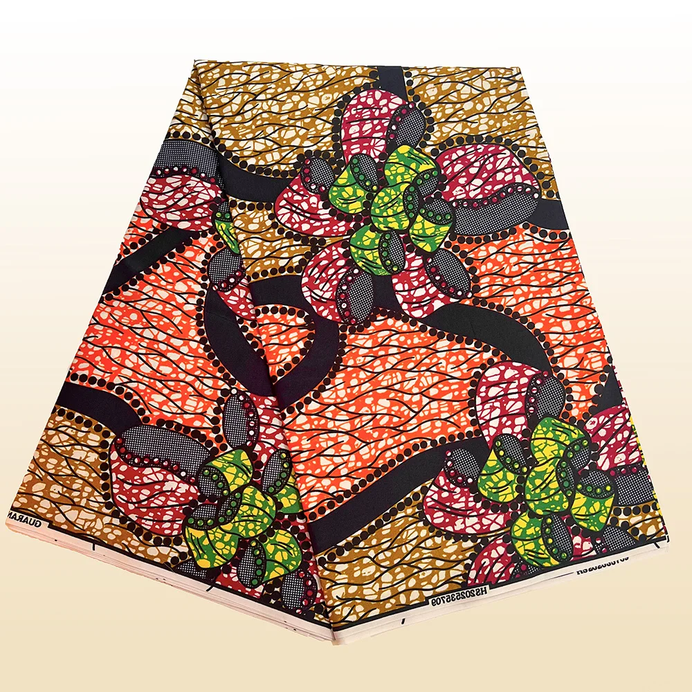 6 Yards Ankara Wax Fabric 2025 High Quality African Wax Print Fabric African Guaranteed Veritable Real Wax
