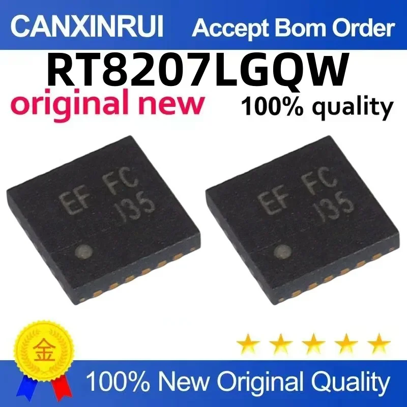 (5-100 pieces)RT8207LGQW Silk screen EF=DE EF=CF EF=EG EF=CM EF=DD EF= QFN24