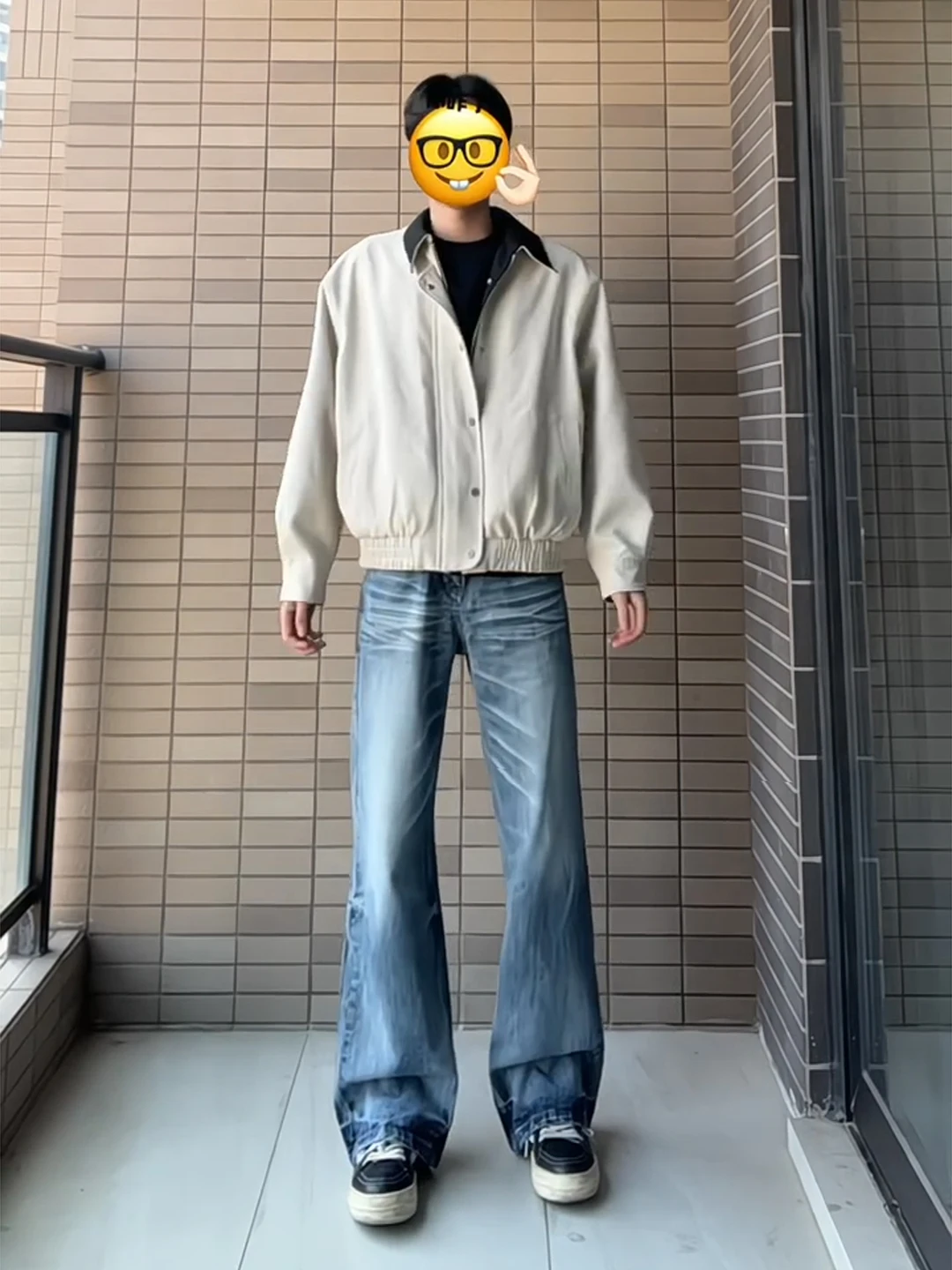 

Cleanfit Slimming High Waist Straight Leg Jeans Men's Waed American High Street Sle Bell Bot Spring Season Jeans