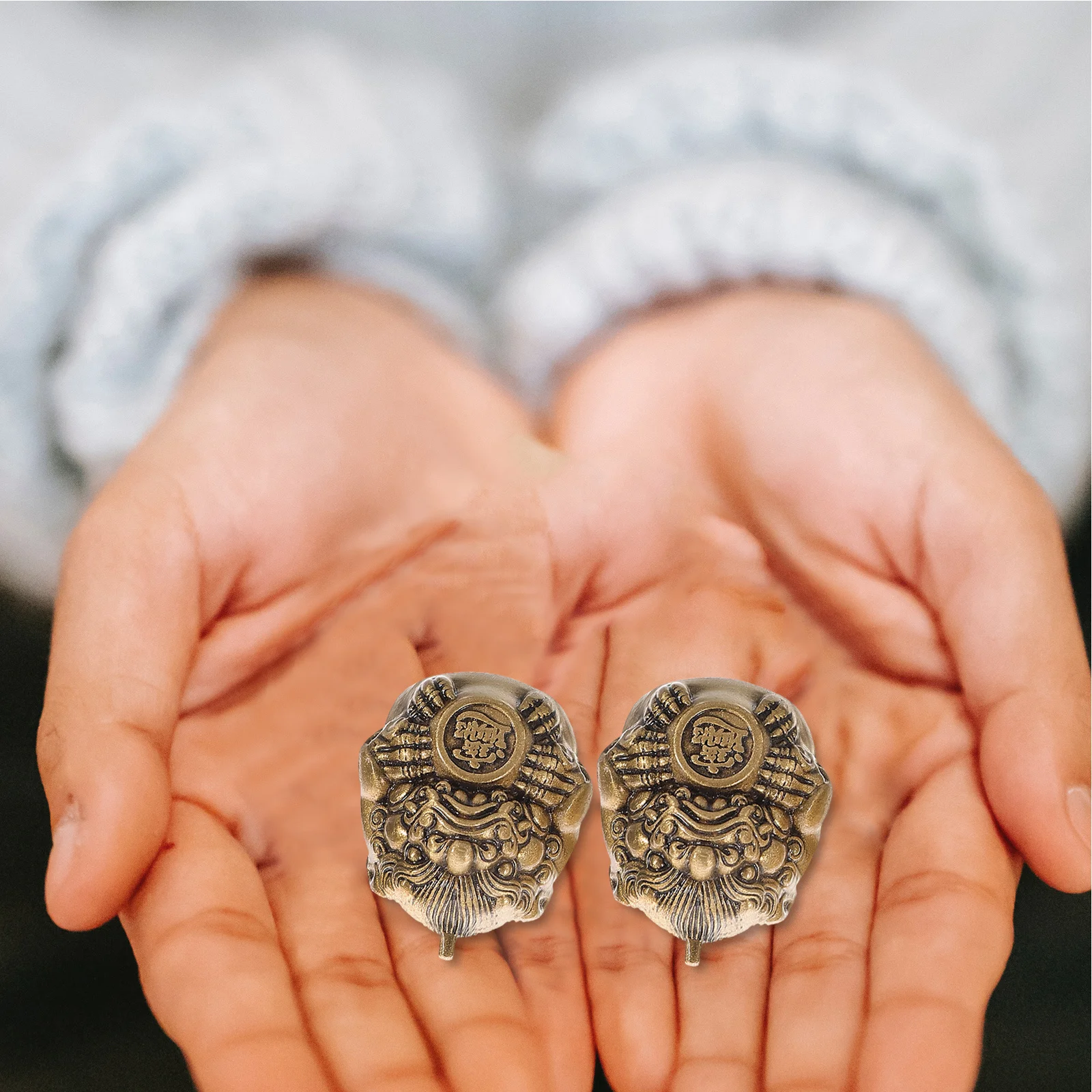 

1Pair Authentic Baoding Balls Solid Brass Hand Exercise Balls for Strength Stress Relief Metal Therapy Ball for Adults