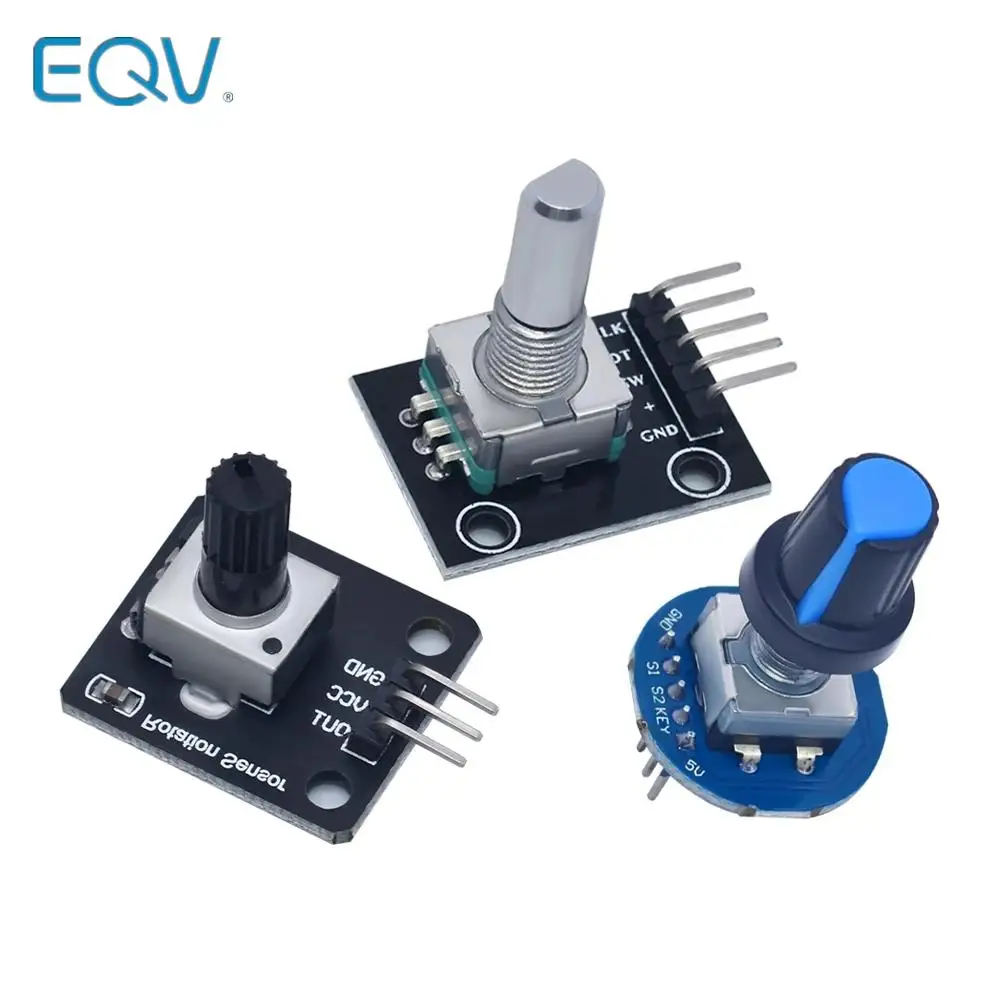 Rotary Encoder Module for Arduino Brick Sensor Development Round Audio Rotating Potentiometer Knob Cap EC11