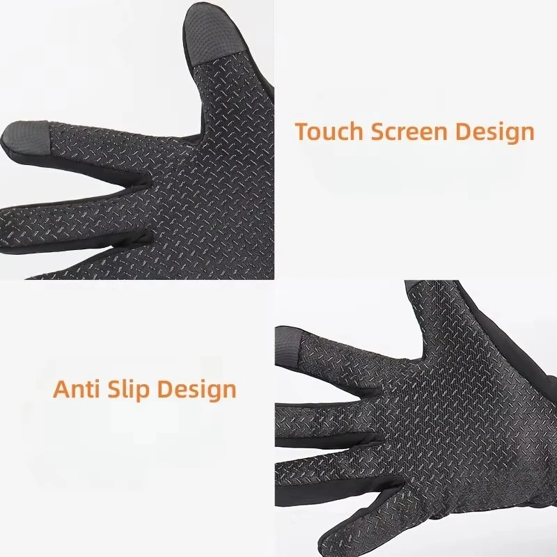 DIZETION Guantes térmicos de invierno, pantalla táctil y forro - imagen 2
