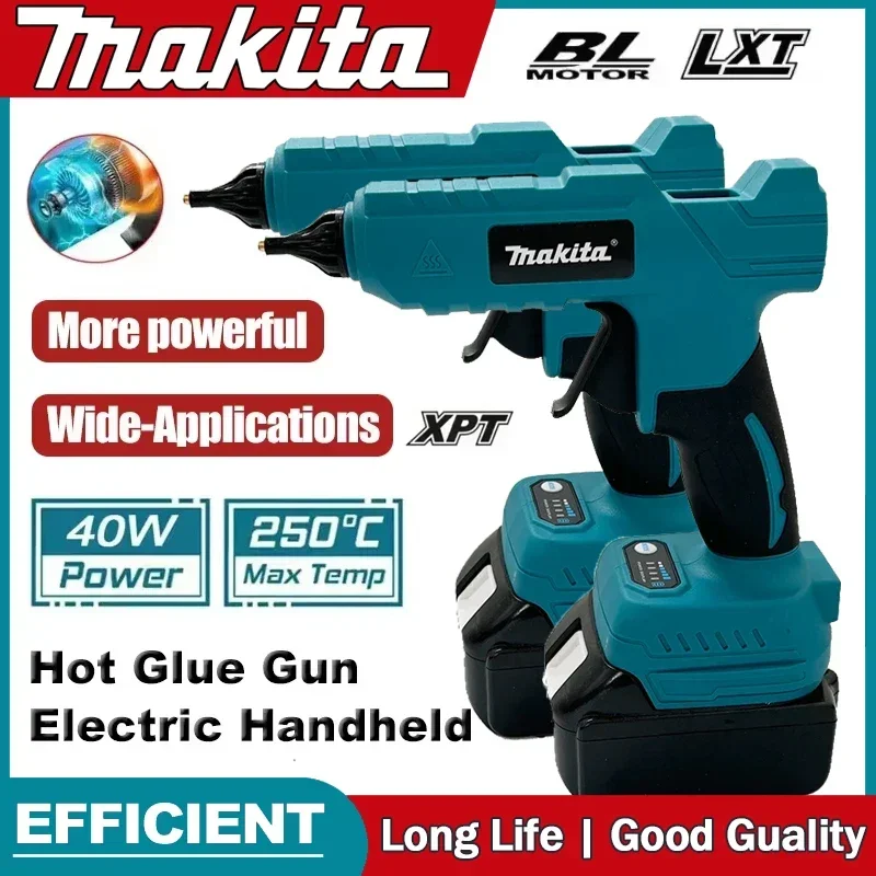

Беспроводной электрический ручной пистолет для горячей клейки Makita, для ремонта и DIY, термопистолет для сварки, с насадкой против ожогов