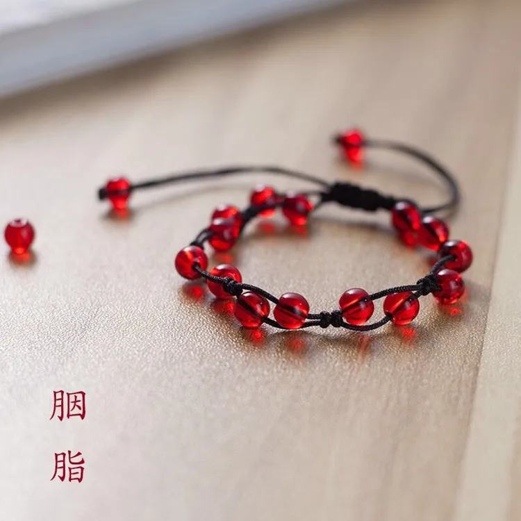 Chinesischen Stil Transfer Armband Achat Grün Glas Frische Natürliche Freundschaft Schmuck Hand-woven Braut Hochzeit Einfache Schmuck