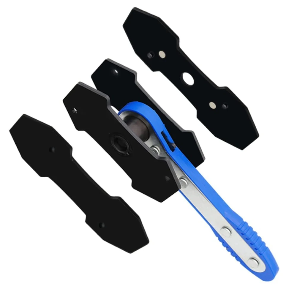 

Car Brake Caliper Press Ratchet Caliper Piston Tool Brake Spreader Piston Caliper Wrench Spreader Tools with 2 pcs Steel Plates