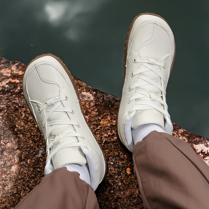 Elegant Men's Shoes Leather Casual Walking Boots Wide Toe Box Barefoot Shoes Women's Hiking Boots Running Sports Boots luxury