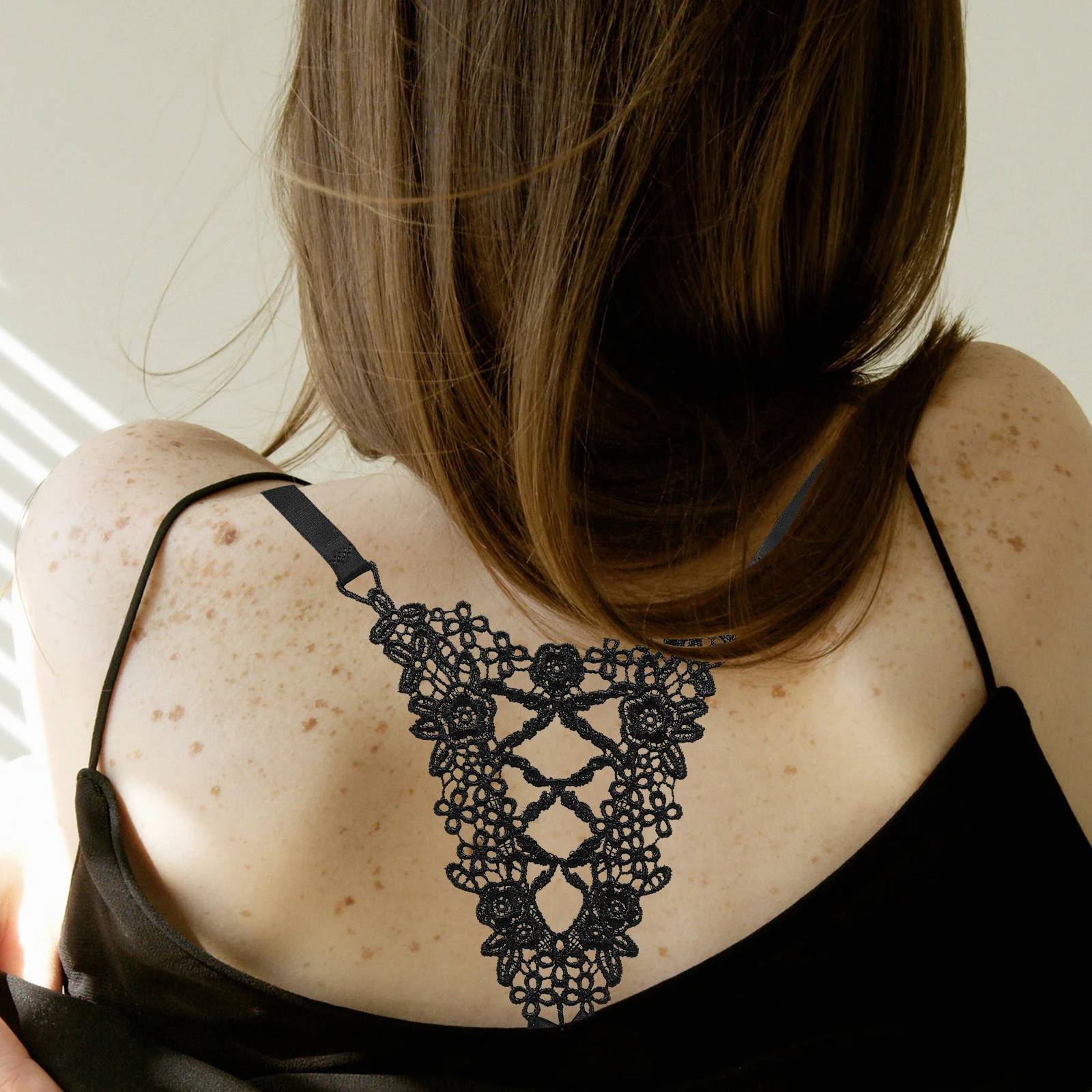 3 Pezzi Spalline Reggiseno Staccabili per Donna, Eleganti Spalline in Pizzo, Estensione per Reggiseno Senza Spalline, Supporto per la Schiena