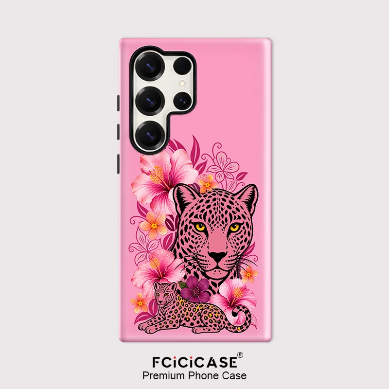 Fcicicase Animals Case For Samsung Galaxy S26 Ultra S25 S24 S23 Plus S22 S20 FE A16 A26 A36 A56 PC +TPU Double-layer Covers Capa