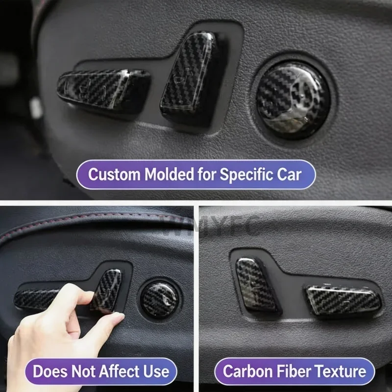LHD Carbon Fiber Color for Hyundai Tucson 2015 2016 ‑2018 Center Console Door Window Lift Panel Gear Shift Frame Garnish