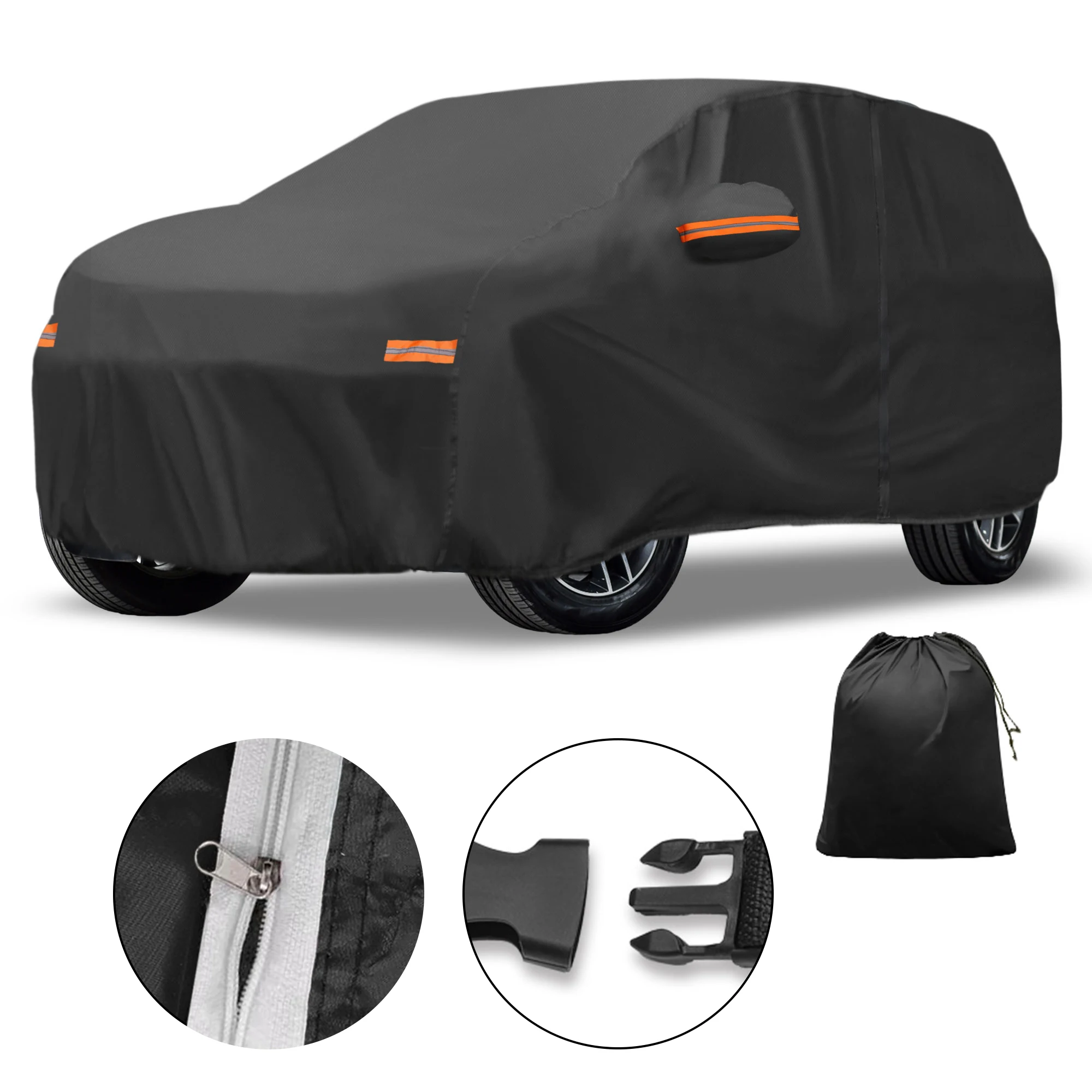 

Автомобильный чехол Motoforti, уличный водонепроницаемый чехол от солнца и дождя, защита от града с левой боковой молнией двери 210D-PU для Genesis GV80