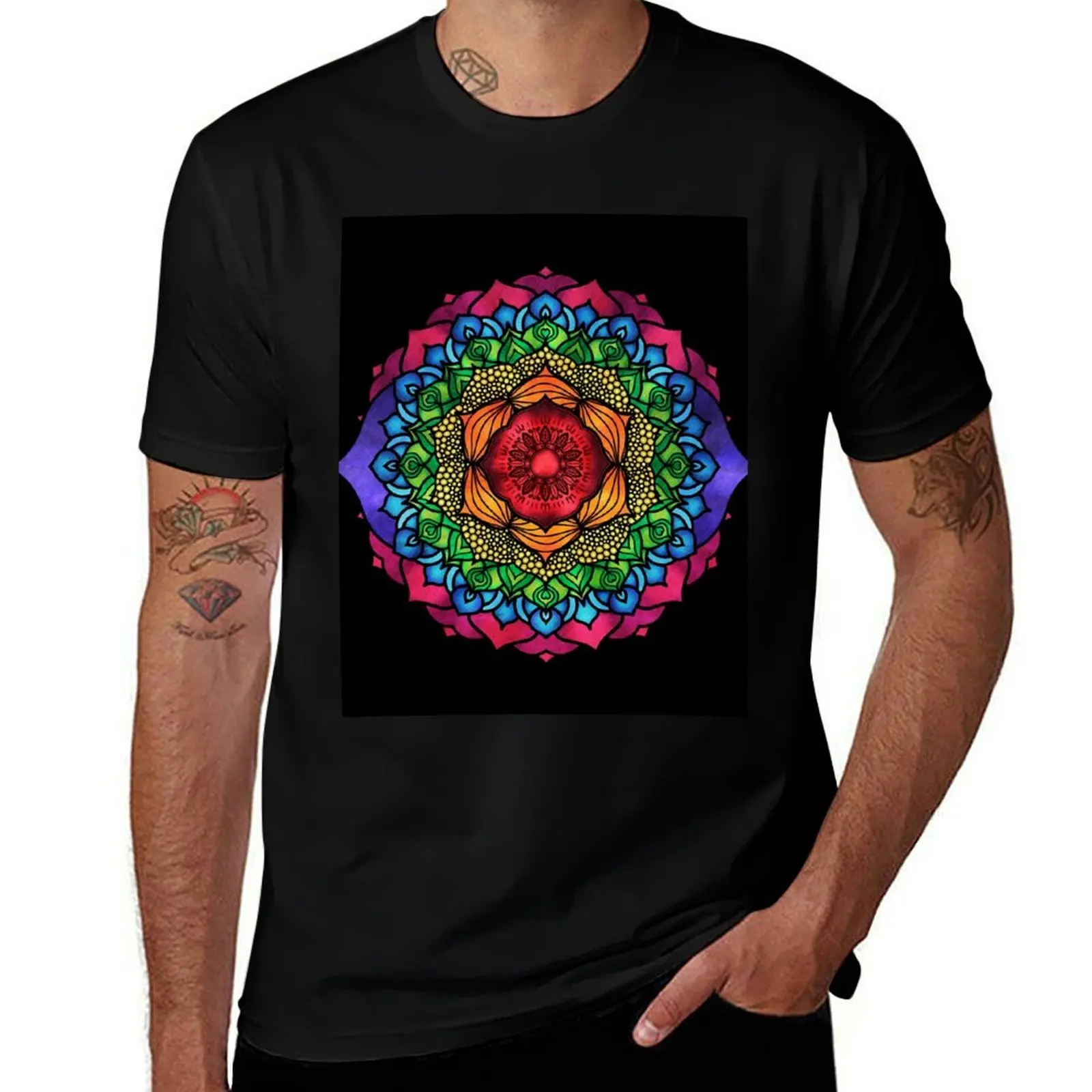 7 Chakra Mandala – 01 BBG T-Shirt korean fashion essential t shirt baggy shirts mens graphic t-shirts