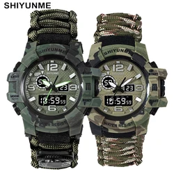 SHIYUNME orologio militare mimetico da uomo impermeabile bussola cronografo elettronico orologio sportivo all'aperto maschile Relogios Masculino