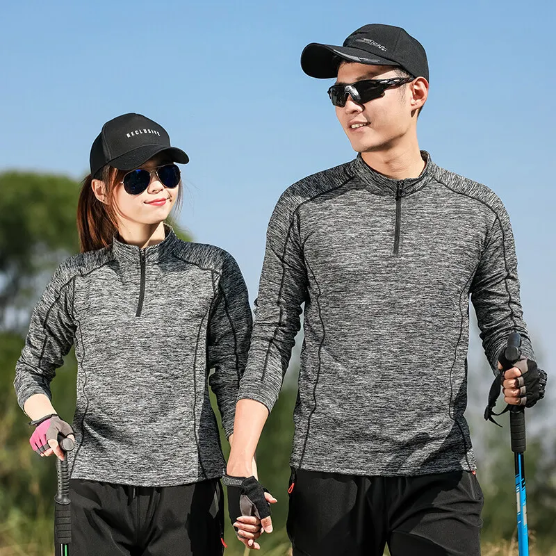 

New 2024 autumn outdoor sports T-shirt long sleeve quick drying couple T-shirt men quick drying base shirt تي شيرتات топы 여름