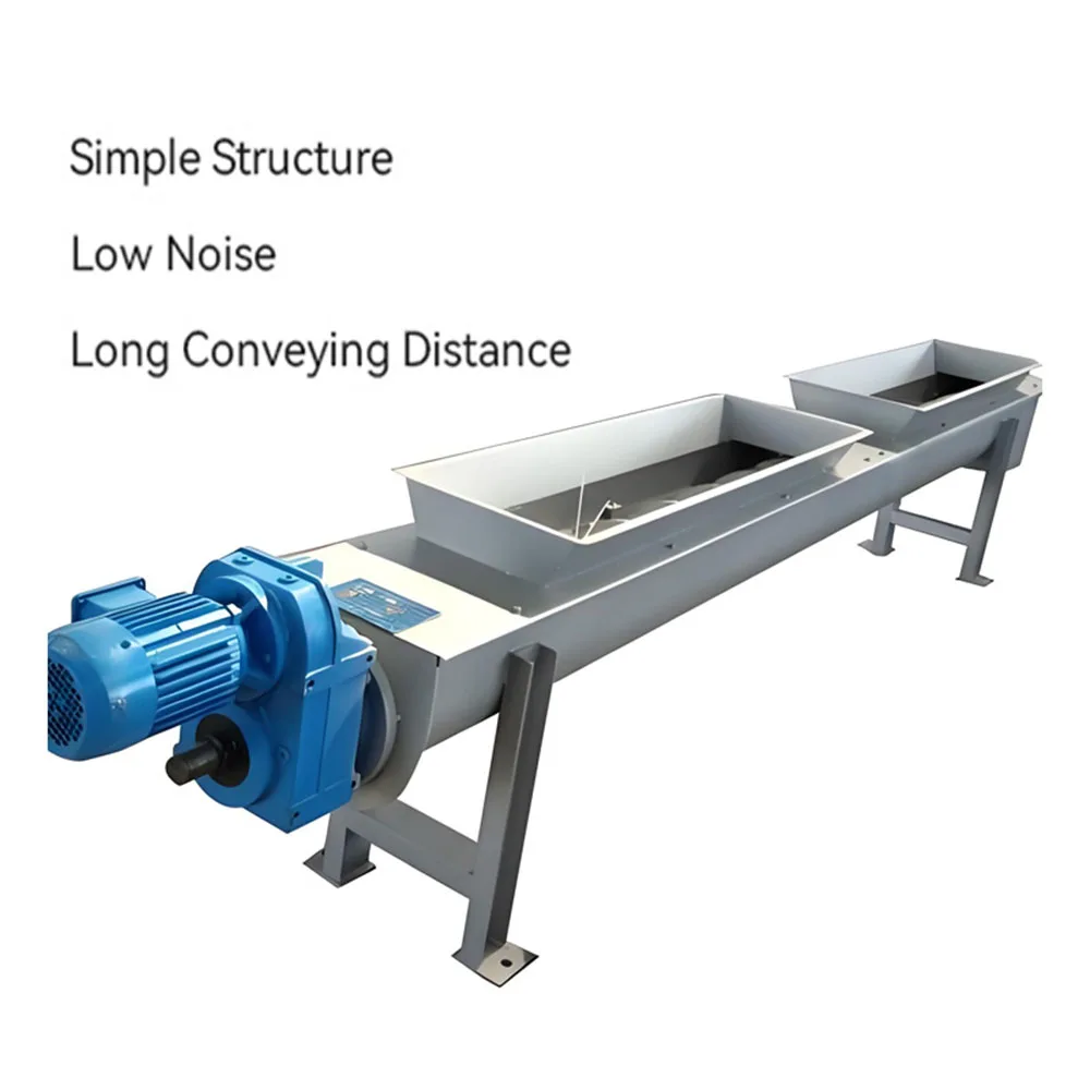Custom High-Speed Inclined Screw Conveyors for Powders and Granules Industrial-Grade Stainless Steel Screw Conveyors Made in CN