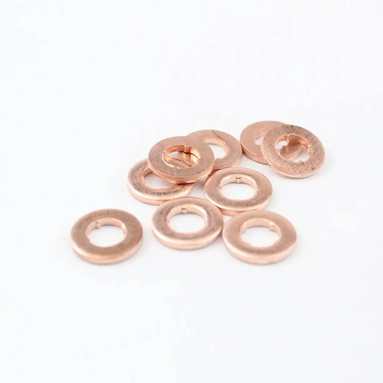 100 pieces F00VC17503 Injector Copper Rings Washer Shims Size 7*15*1.5(mm) Thickness 1.5mm Injection Heat Shield F 00V C17 503