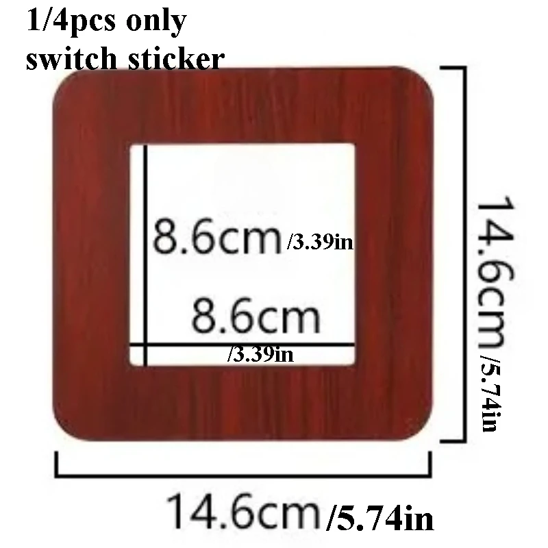 1/4PCS Modern Light Switch Sticker Decorative Switch Protective Cover Aluminum Socket Frame Cover Plug Surround Socket Plate