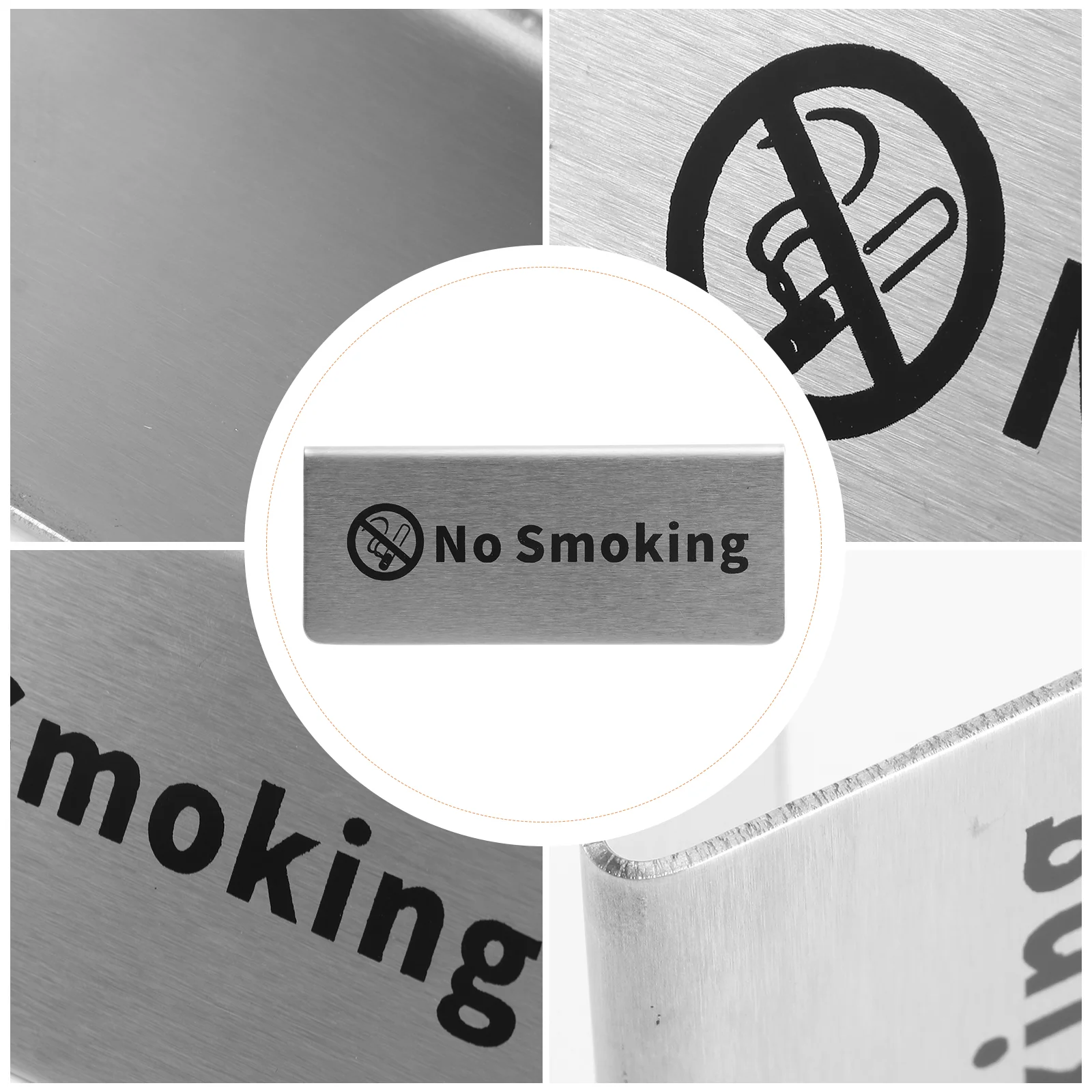 

Stainless Steel No Smoking Sign Double Side Table No Smoking Sign for Office Decoration stainless steel no smoking sign