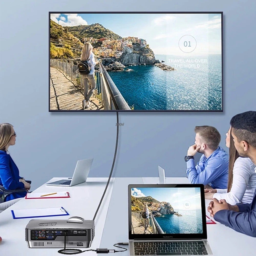 3 in 1 USB3.0 to Dual HDMI-compatible Hub Dock Station 1080P 5Gbps USB3.0 PD Converter Adapter Cable For Phone Macbook Laptop TV 4