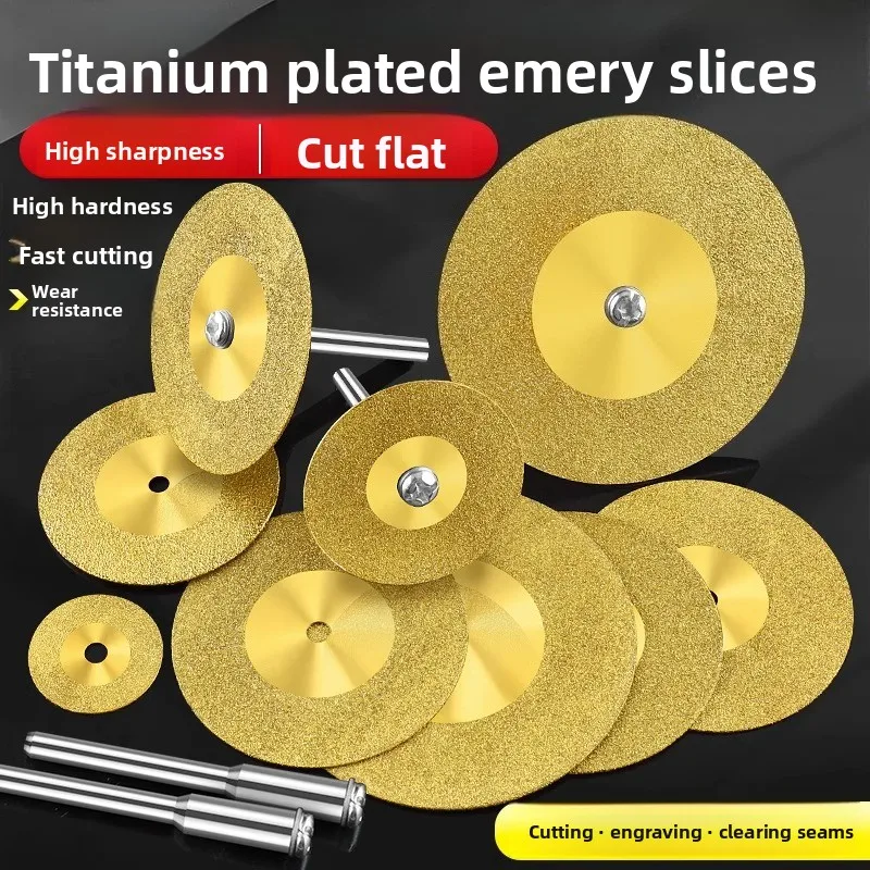

Titanium-coated Diamond Thin Slice Bricks, Glass Ceramic Cutting Discs, Jade Cutting Discs