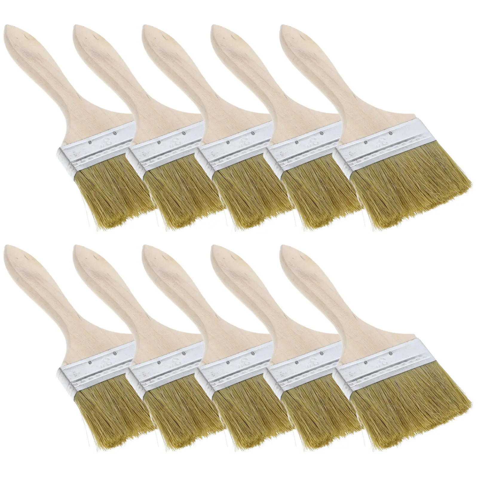 10Pcs Oil Paint Brush Set Fine Tip Portable Painting Brush Kit for Watercolor Gouache Acrylic Art Student Supplies