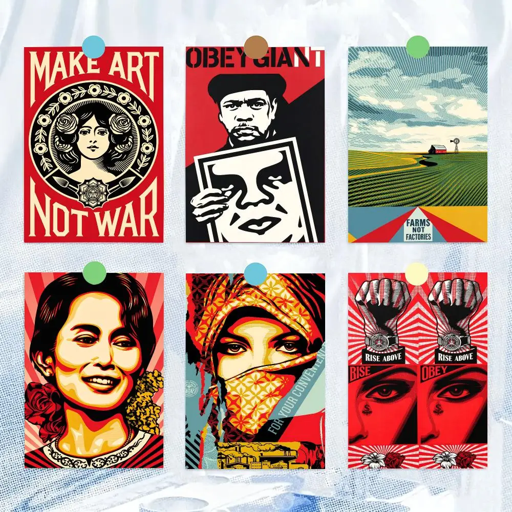 Artist StreetArt S-Shepard Fairey Poster HD Wall Decor for Bedroom Living Room Dorm Bar Cafe Office Gift