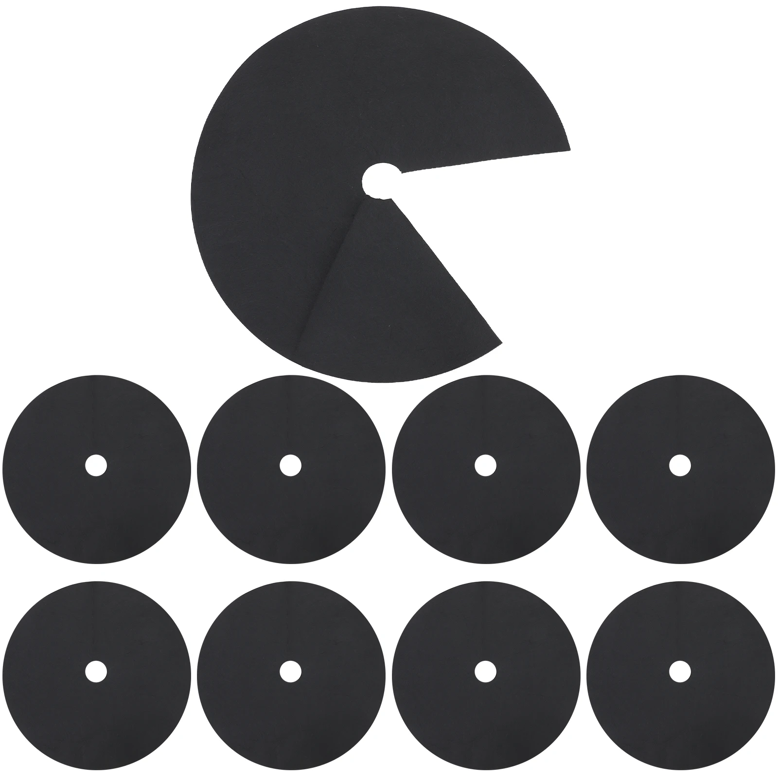 

10pcs Weeding Cloth 52Cm Black Nonwoven Thickened Wearproof For Garden Orchard Tree Ground Cover Round Garden Cloth Farm Use