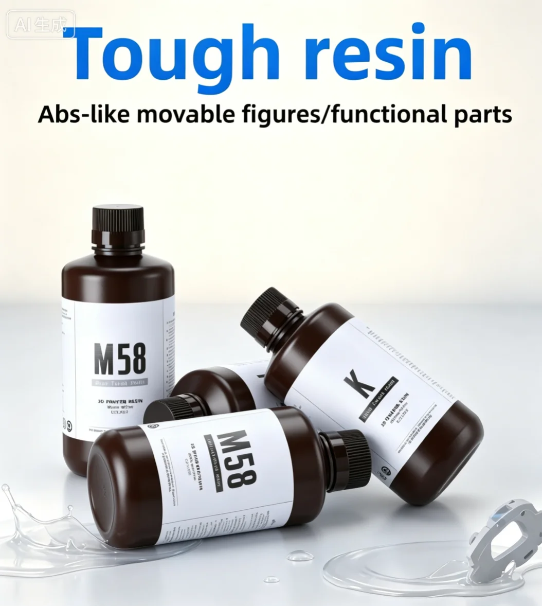 1KG Tough Photopolymer Resin for LCD & DLP 3D Printer, Special Light Curing Consumable for Figure & Hobby Model Printin