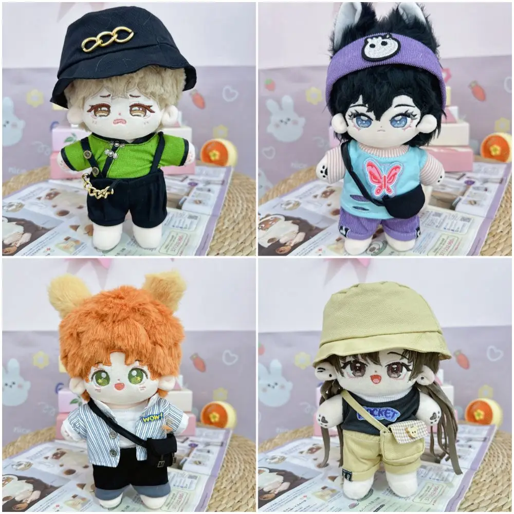 20cm Doll Clothes Multicolor Replacement Outfit Doll T-shirt Pants Set Playing House Changing Dressing Game Doll Shirt Trousers