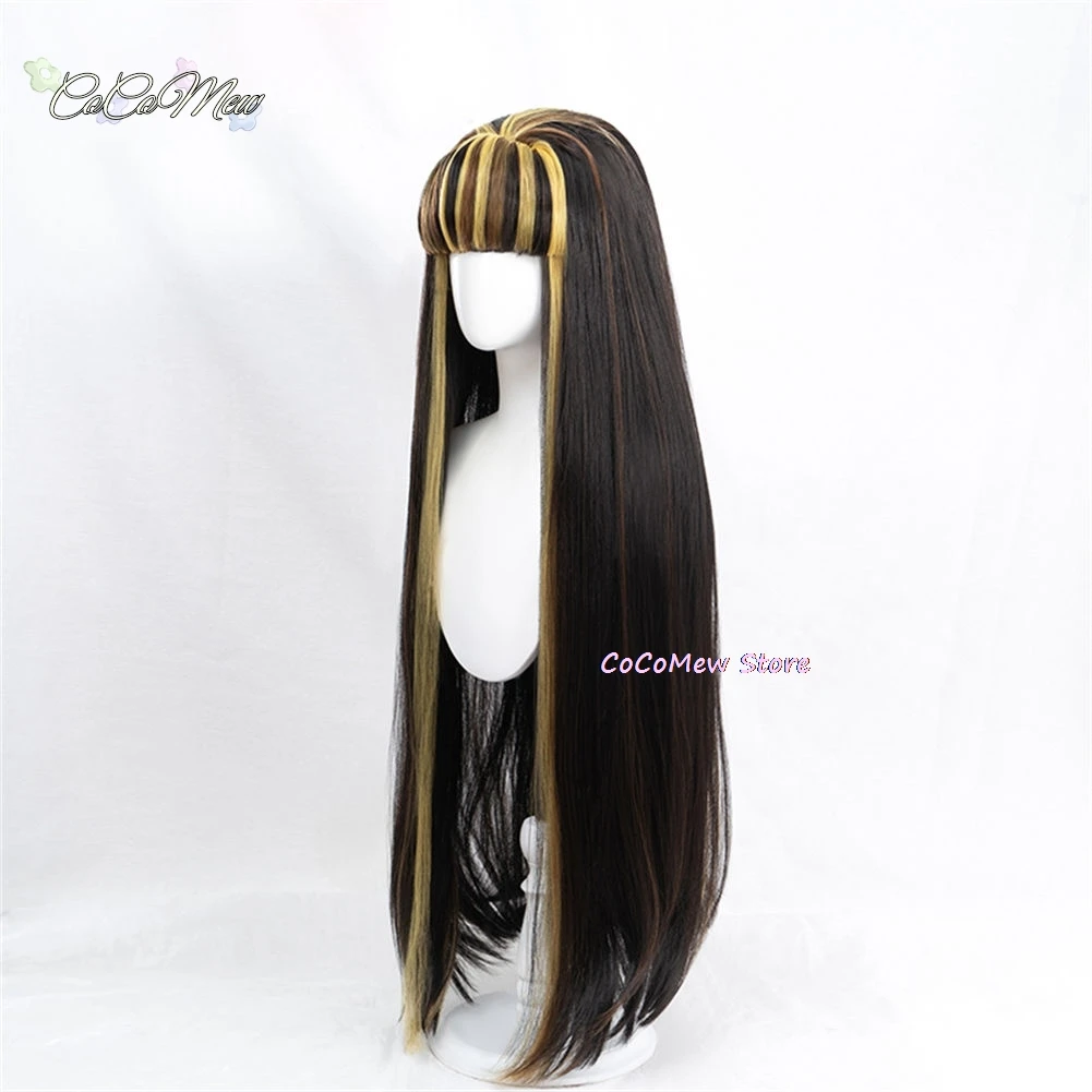 Game Cleo de Nile Wig Anime Monster High Cleo de Nile Cosplay Cute Wig Hair Heat Resistant Synthetic Women Long Wig