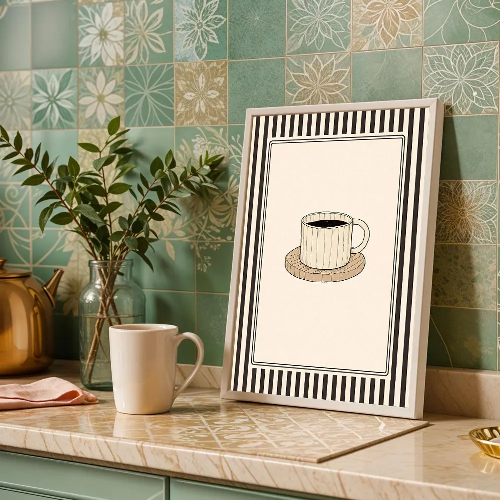 1 póster sin marco con diseño de café, aventura, espresso, arte, para amantes del café, pintura en lienzo, decoración de pared para habitación, hogar, cocina, bar, cafetería.