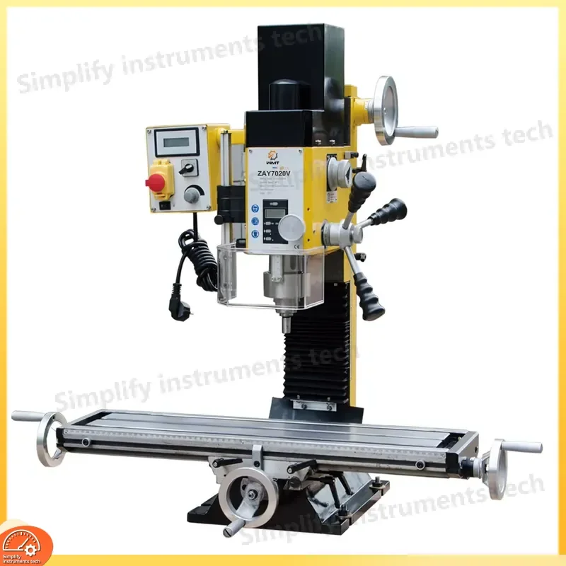 Mini Desktop Milling Drilling ZAY7020V Variable Speed Metal Wood Drill Press Benchtop Mill Combo Power Tool for DIY