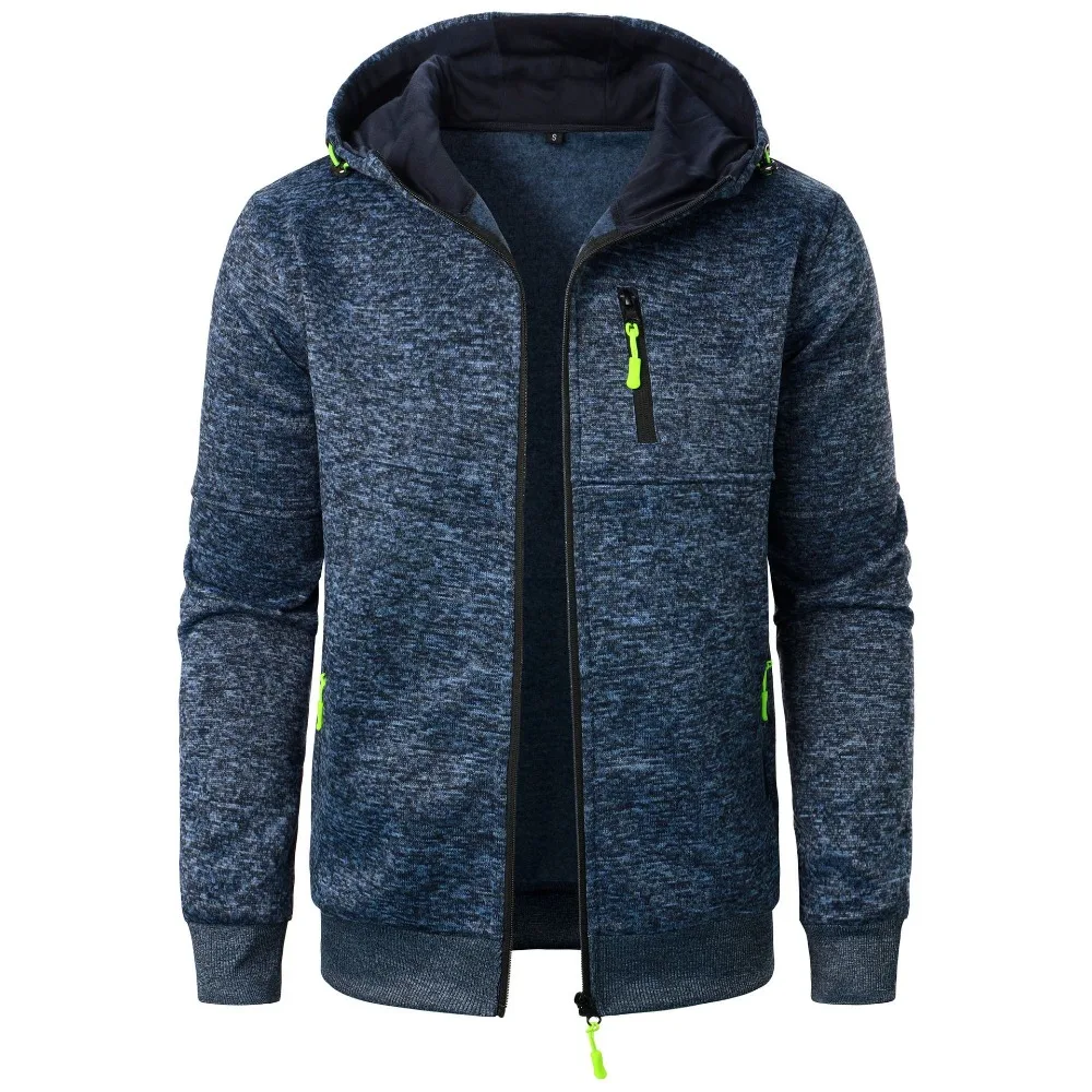 New Men's Sports Fitness Casual Sweatshirt Cardigan Hooded Jackets Cardigan Hooded Sweatshirts Baseball Jacket Zipper Hoodies