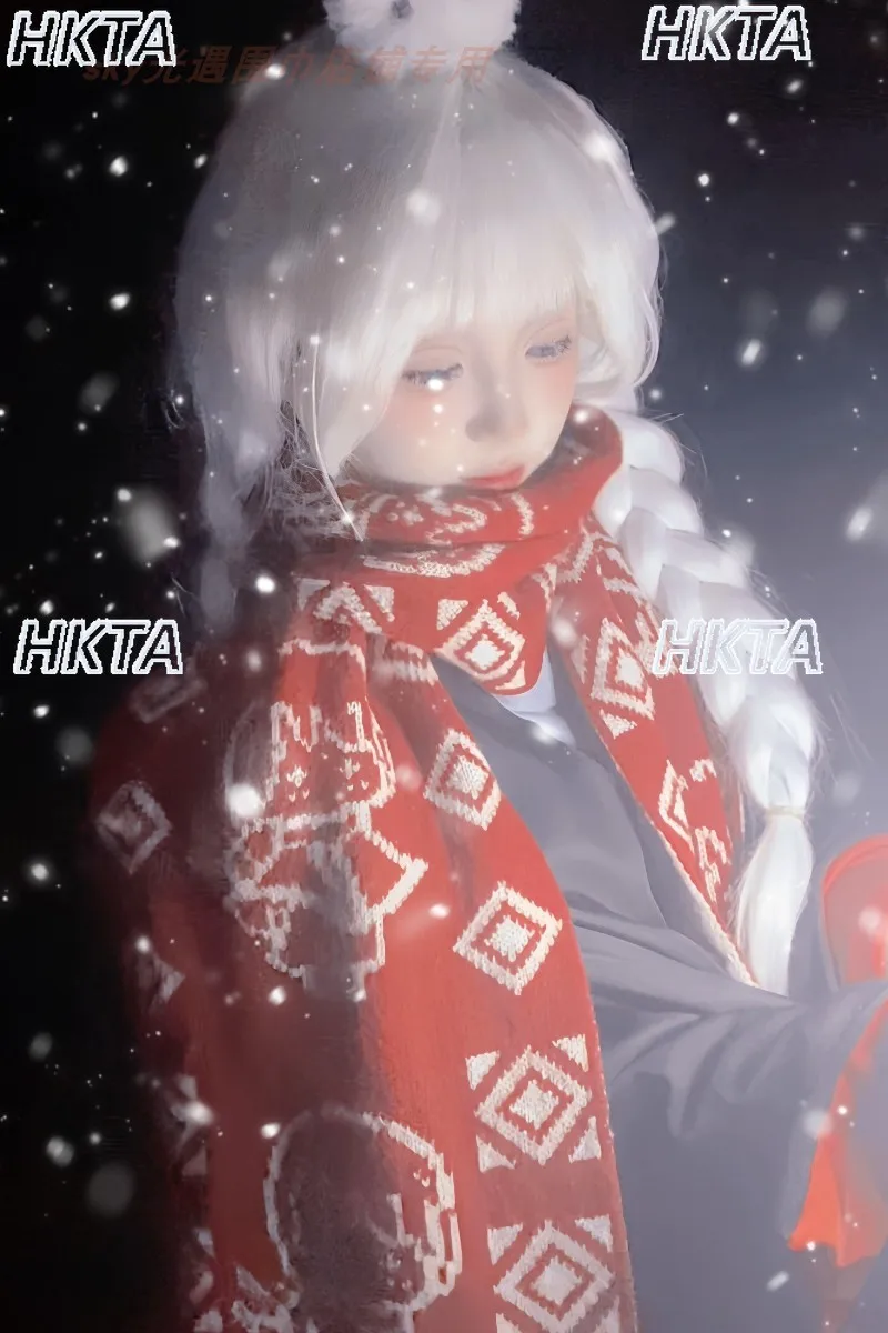 Rua escuro punk anime cosplay feiticeiro cachecol outono inverno novo natal ano novo cachecóis quentes casal versátil pescoço mais quente cachecol