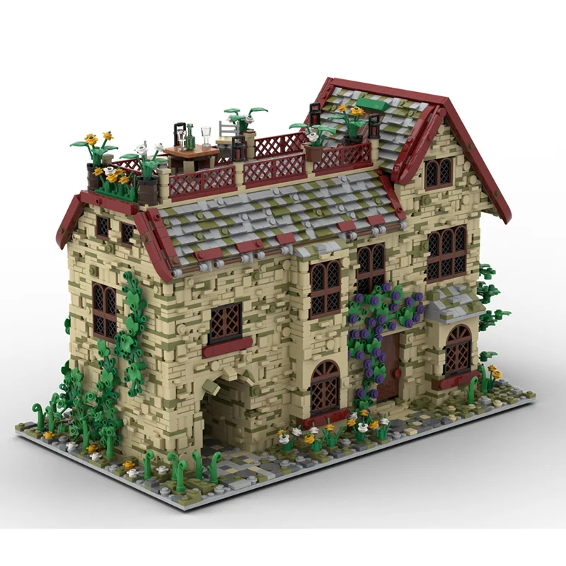 مدينة شارع عرض Moc اللبنات منزل مع نموذج العلية التكنولوجيا الطوب DIY تجميع لعبة البناء هدايا العيد #5