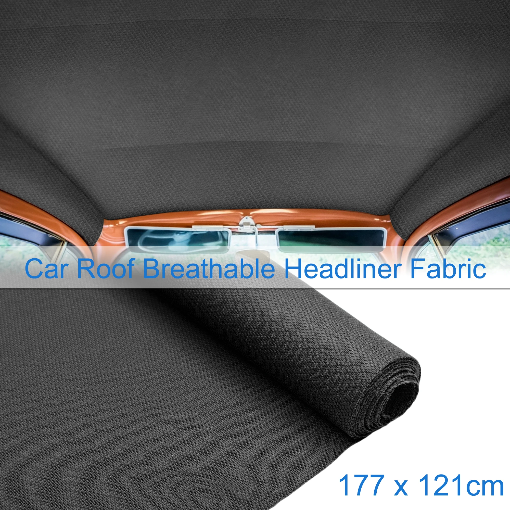 

Uxcell Breathable Mesh Roof Fabric Black/Beige Interior DIY Replacement Roof Repair Breathable Mesh Fabric for Car