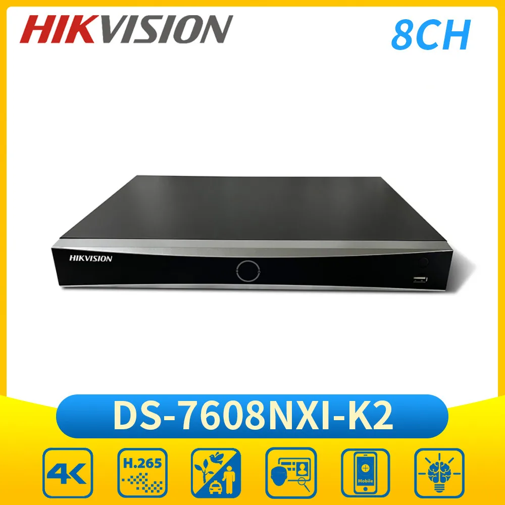 Hikvision DS-7608NXI-K2 4K 8CH IP NVR 2SATA Ports AcuSense Network Video Recorder ONVIF H.265+ IP CCTV Recorder