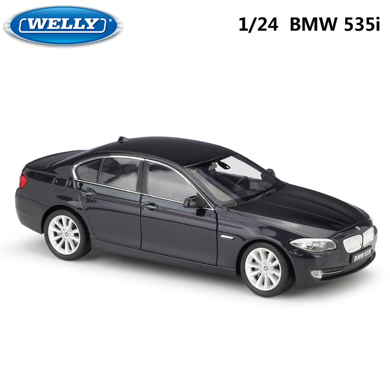 WELLY 1:24 Scale Diecast Simulator Model Car BMW 335i/535i Classic Vehicle Metal Alloy Toy Car For Boy Children Gift Collection