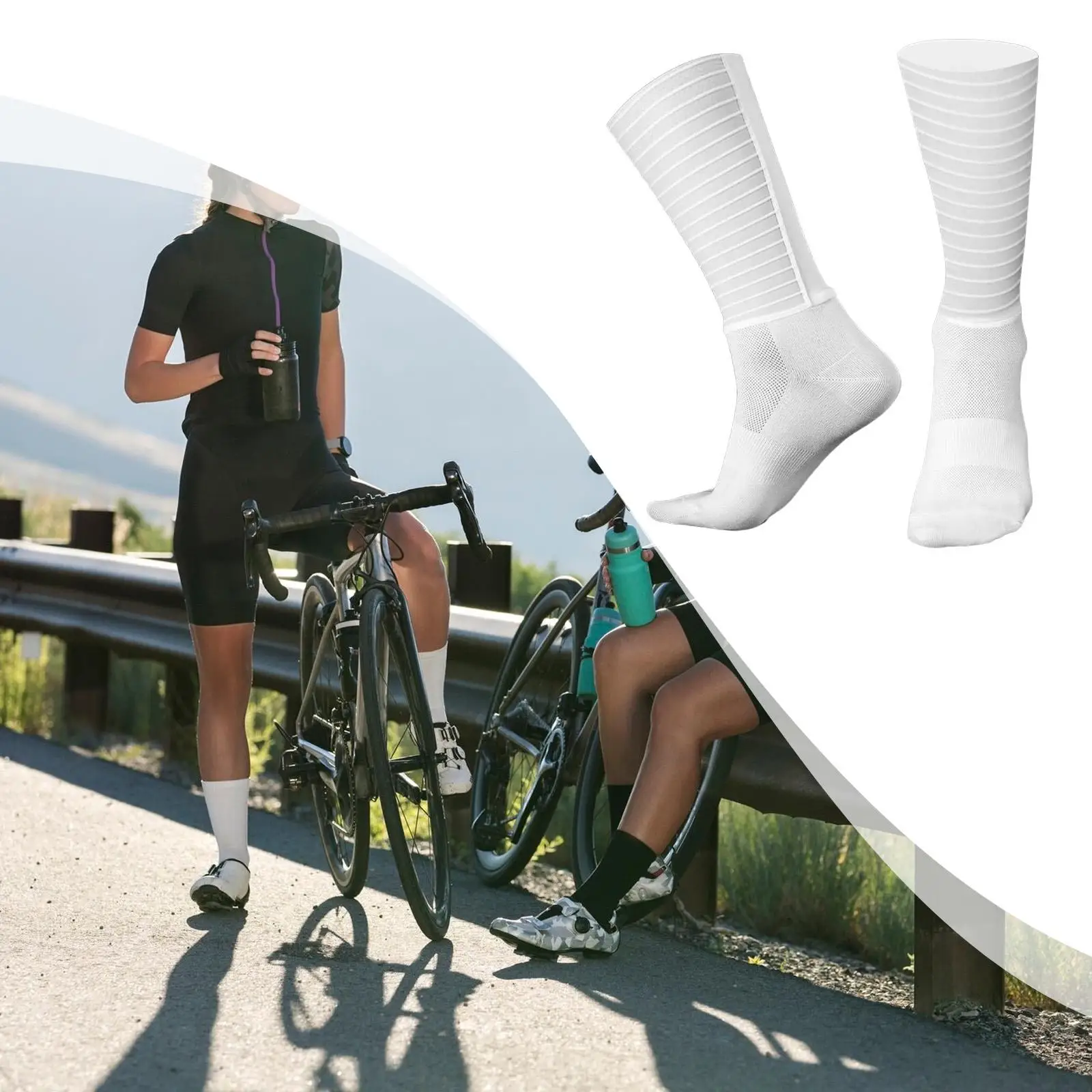

Cycling Pneumatic Socks Breathable Accessories Practical Practical Non Slip Men Women Sports Bike Socks for Riding Cycling