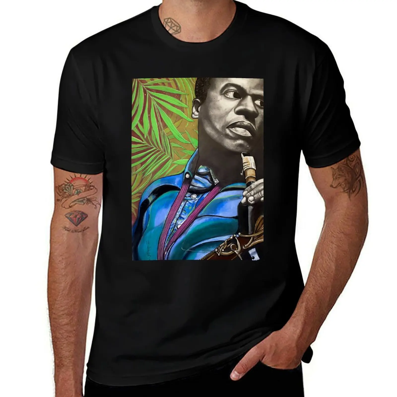 Wayne Shorter Jazz Graphic TEE T-Shirt Active Sports Short Sleeve Cotton Shirt T-Shirt